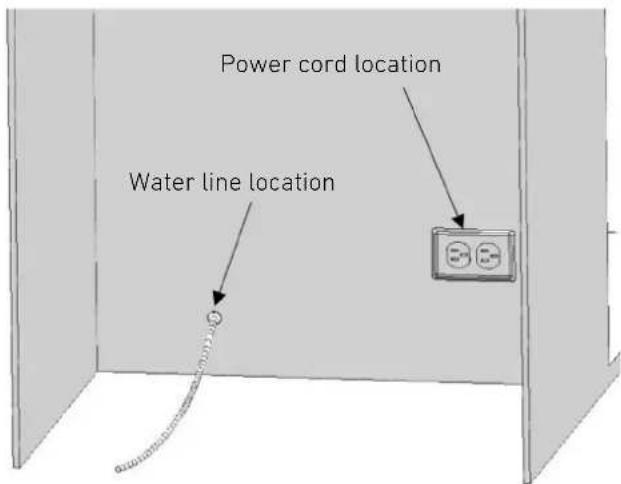 BERTAZZONI REF18FCBIPLV - Preparing the Water Hose and the Electrical Connection - 1