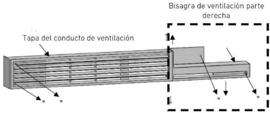 BERTAZZONI REF18FCBIPLV - CÓMO CAMBIAR LA DIRECCION DE LA PARTE SUPERIOR DEL CONDUCTO DE VENTILACION - 1