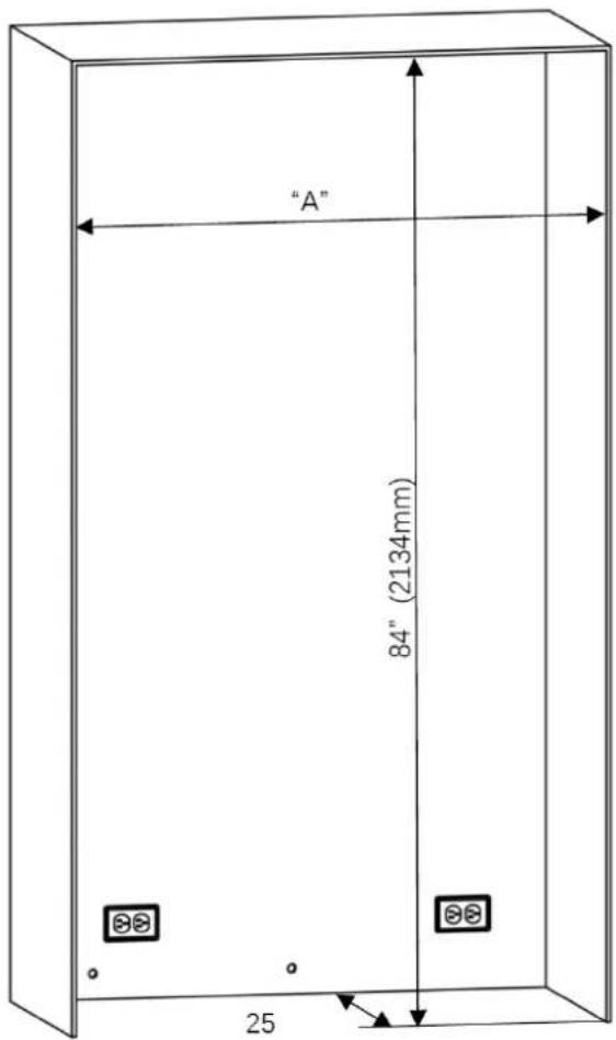 BERTAZZONI REF18FCBIPLV - DIMENSIONS DE DÉCOUPE DE L'ARMOIRE - 1