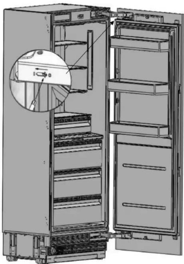 BERTAZZONI REF18FCBIPLV - AJUSTE DE LA TENSION DEL MUELLE DE LAS BISAGRAS - 2