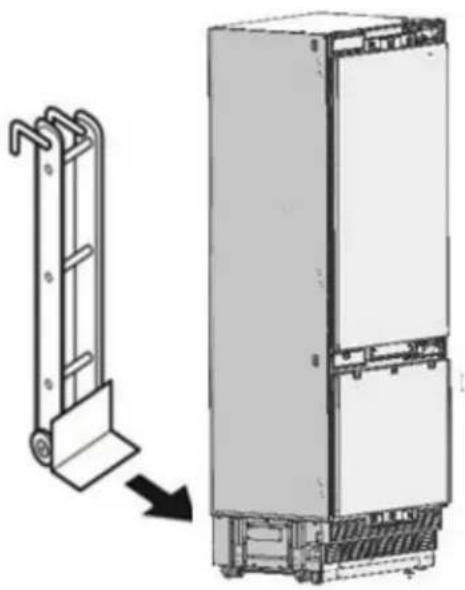 BERTAZZONI REF18FCBIPLV - Dégagement du réfrigérateur de la palette en bois - 4