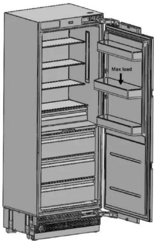 BERTAZZONI REF18FCBIPLV - Capacidad de cargo de alimentos de las puertas - 2