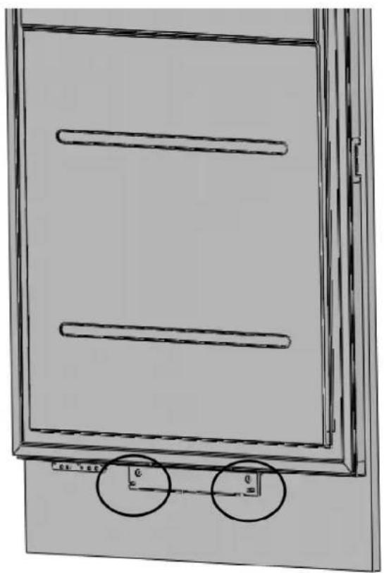 BERTAZZONI REF18FCBIPLV - ALIGNEMENT DE LA PARTIE SUPérieURE DU PANNEAU DE PORTE PERSONNALISÉ À L'AIDE DE BOULONS - 4