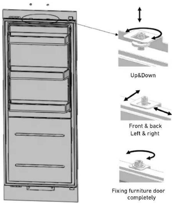 BERTAZZONI REF18FCBIPLV - ALIGNING THE UPPER PART OF THE CUSTOM DOOR PANEL WITH BOLTS - 2