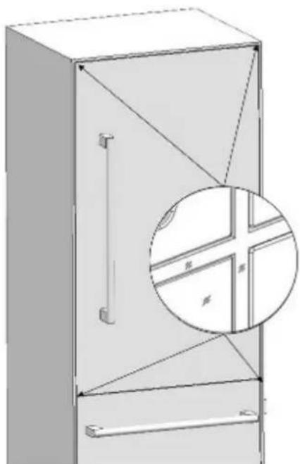 BERTAZZONI REF18FCBIPLV - Adjusting the refrigerator based on the cabinet niche. - 1