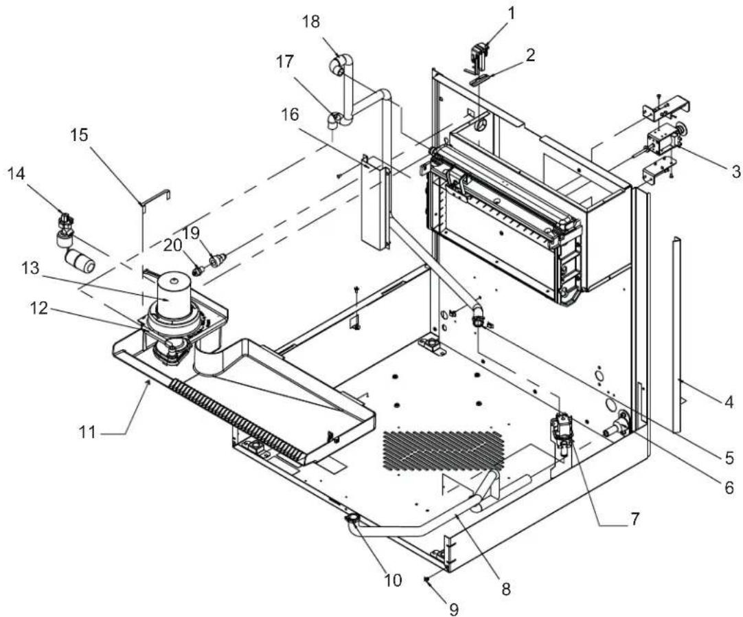 Scotsman Prodigy CU3030 - CU3030 – Pompe, robinet à flotteur, détecteur d'eau, robinet de purge - 1