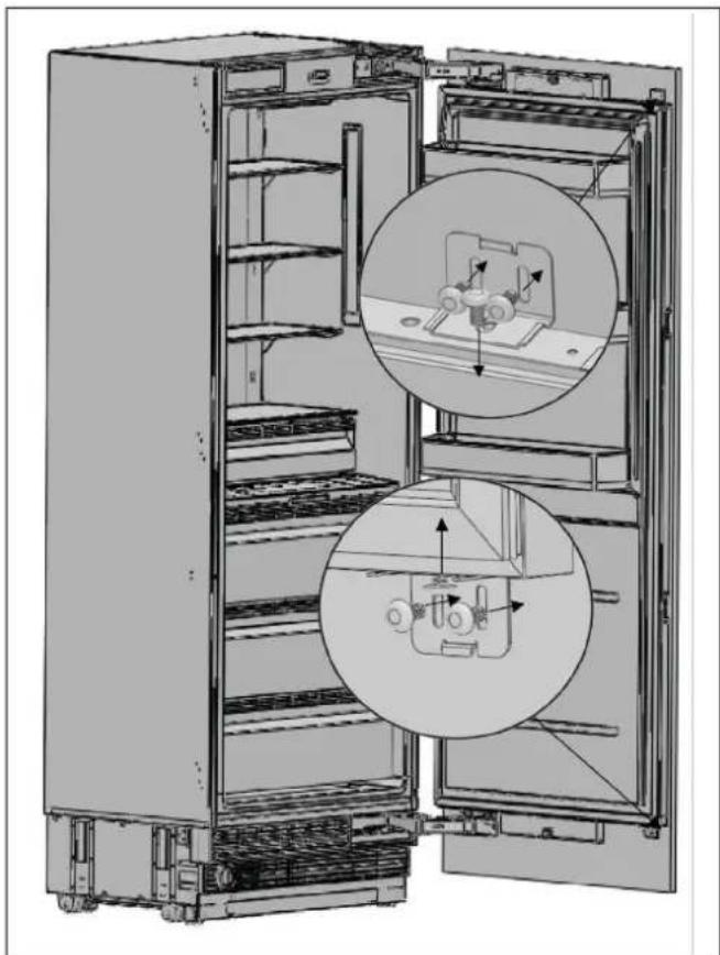 BERTAZZONI REF30RCBPNV - ALIGNING THE UPPER PART OF THE CUSTOM DOOR PANEL WITH BOLTS - 9