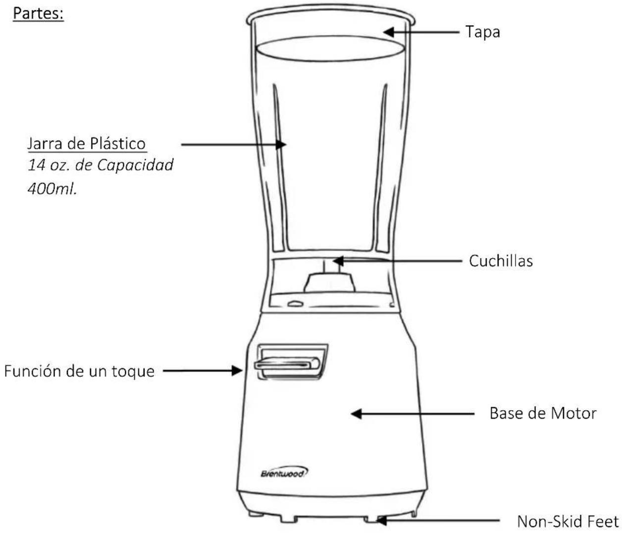 Brentwood JB-191BL - GUARDE ESTAS INSTRUCCIONES COMO REFERENCIA - 1