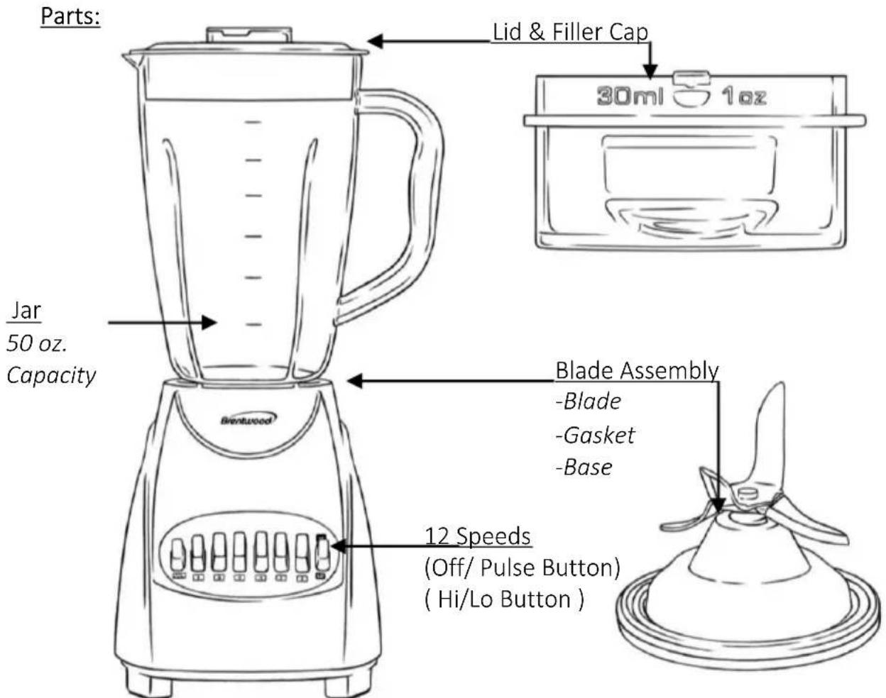 Brentwood JB-920W - SAVE THESE INSTRUCTIONS FOR FUTURE REFERENCE - 1