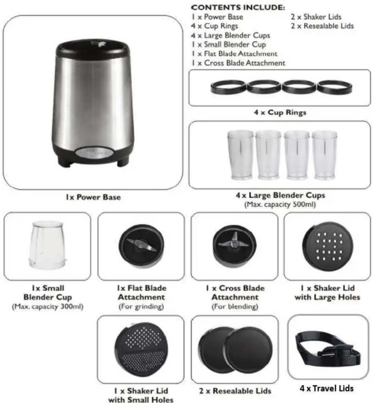 Brentwood JB-199 - Parts: - 1