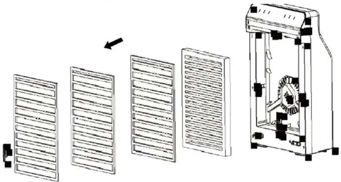 Brentwood AP-4100W - Remplacer la Grille du Filtre - 1
