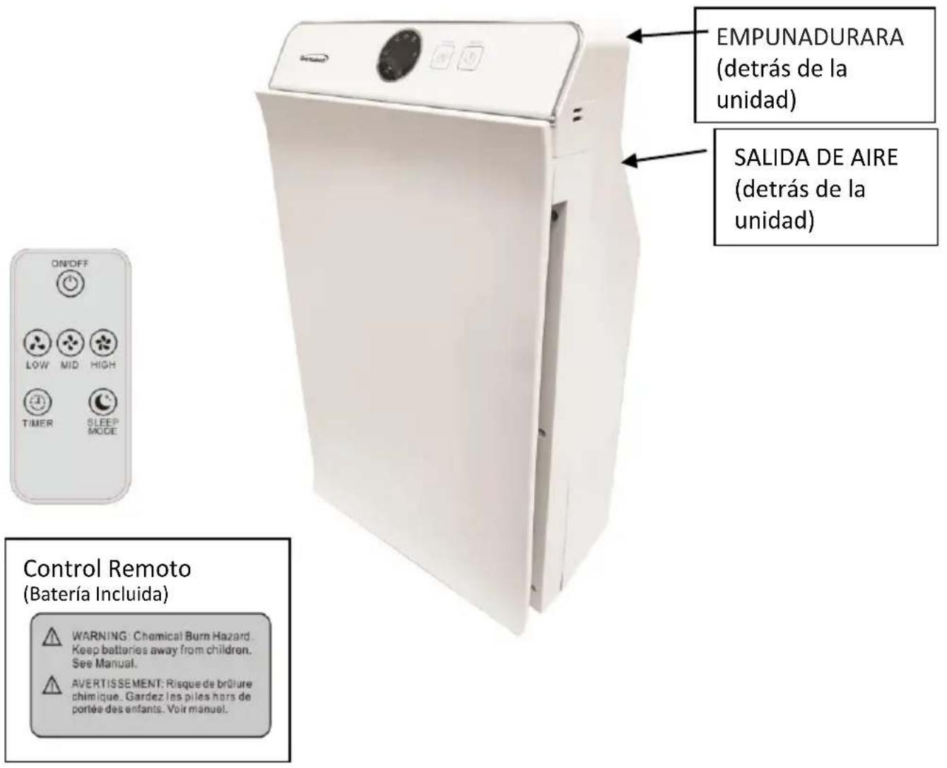 Brentwood AP-4100W - LEA TODAS LAS INSTRUCTIONES ANTES DE USAR - 2