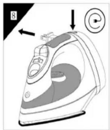 Brentwood MPI-59W - Selecting Shot-Steam and Steam when Ironing Vertically: - 8