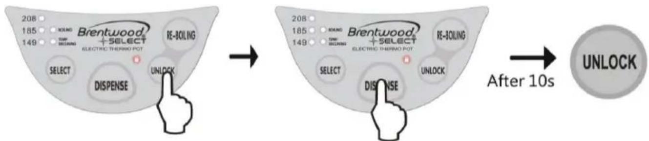 Brentwood KT-33BS - Cómo utilizar el dispensador de agua caliente: - 2