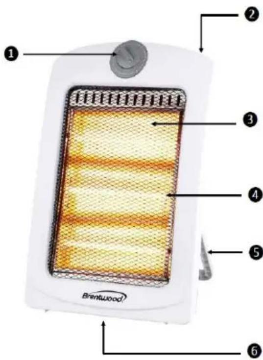 Brentwood H-Q1000W - Heat Range: - 1