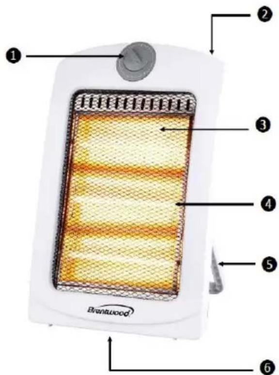 Brentwood H-Q1000W - Gamme de chaleur - 1
