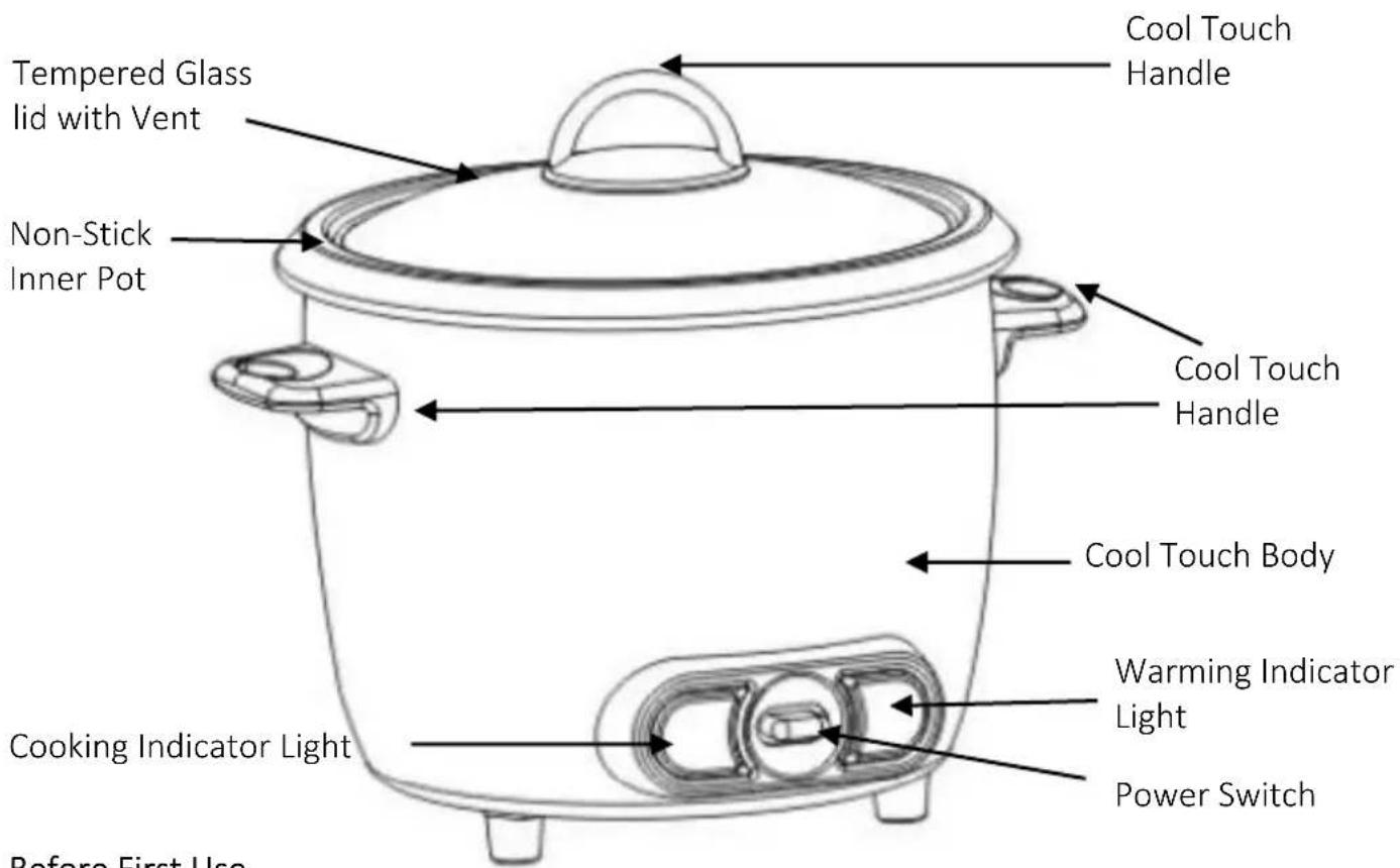 Brentwood TS-506BK - Parts: - 1
