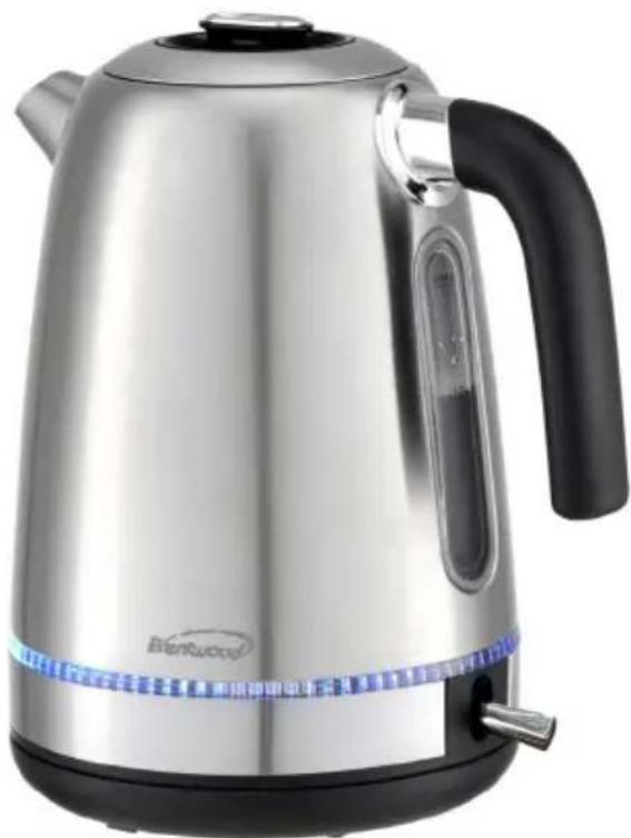 Brentwood KT-1792BK - HERVIDOR ELÉCTRICO DE ACERO INOXIDABLE BOUILLOIRE ÉLECTRIQUE EN ACIER INOXYDABLE - 1