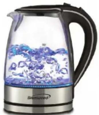 Brentwood KT-1900R - BOUILLOIRES ÉLECTRIQUE EN VERRE - 1
