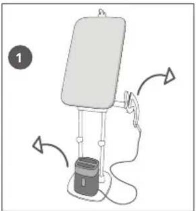 ROWENTA Ixeo+ QR1020 - Use the portable steam unit / Utilisez l'unité de vapeur portable Uso de la unidad vaporizadora portátil - 1
