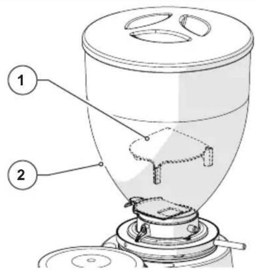 Fiorenzato F6 D - • Coffee outlet protection on coffee grinder-dosers (Fig. 4) - 1