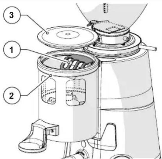 Fiorenzato F6 D - • Coffee outlet protection on coffee grinder-dosers (Fig. 4) - 2