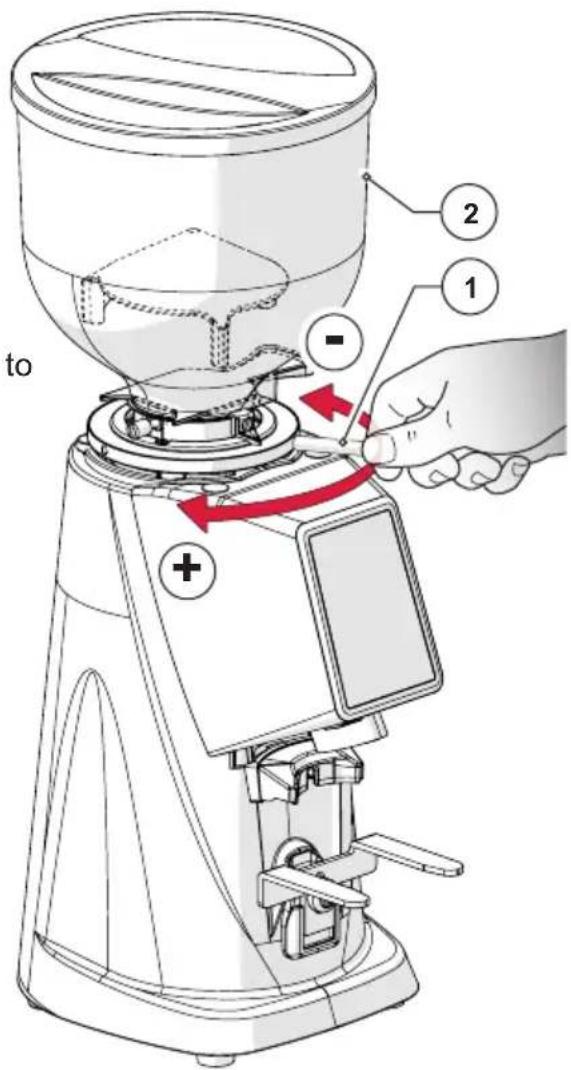Fiorenzato F4 EVO - Grinding size adjustment - 1