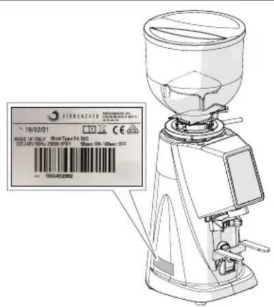 Fiorenzato F4 EVO - Appliance identification - 1
