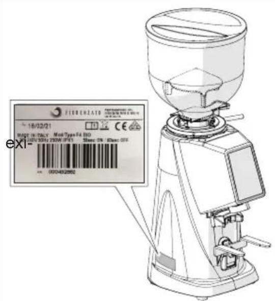 Fiorenzato F4 EVO - Identificação do aparelho - 1