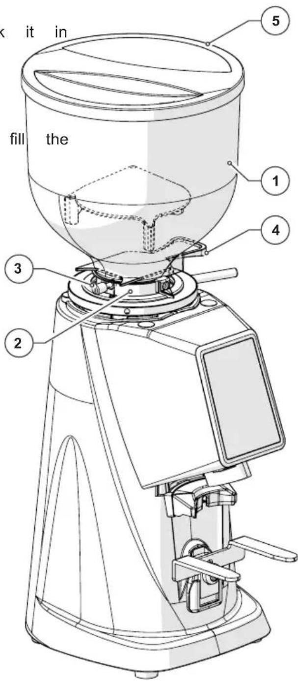 Fiorenzato F4 EVO - Preparation for use of the coffee grinder-doser - 1