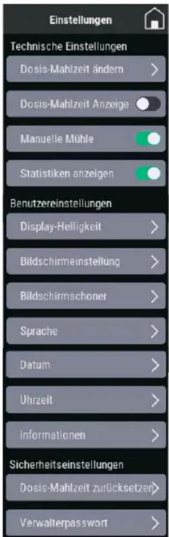 Fiorenzato F4 EVO - Sicherheitseinstellungen - 1