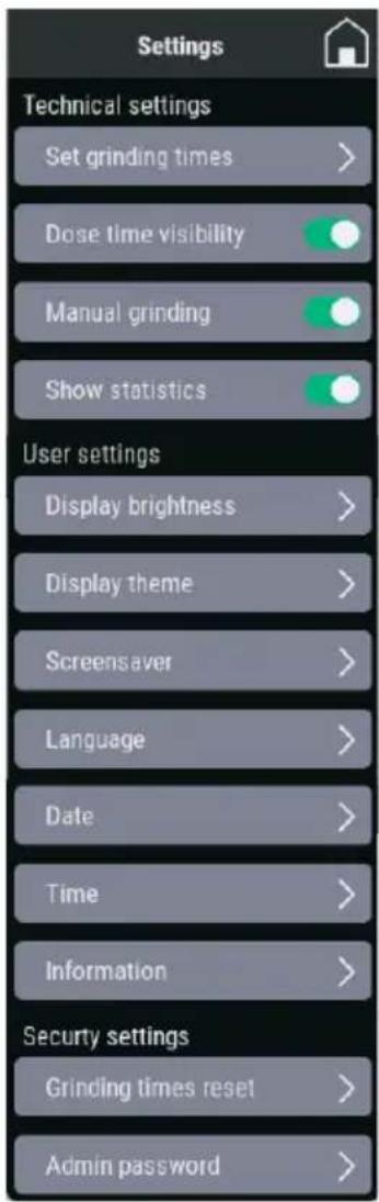 Fiorenzato F4 EVO - Safety Settings - 1