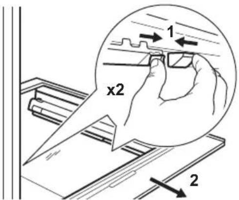 AEG EK7D19S1 - Entfernen der Glasabdeckung der Schublade - 1