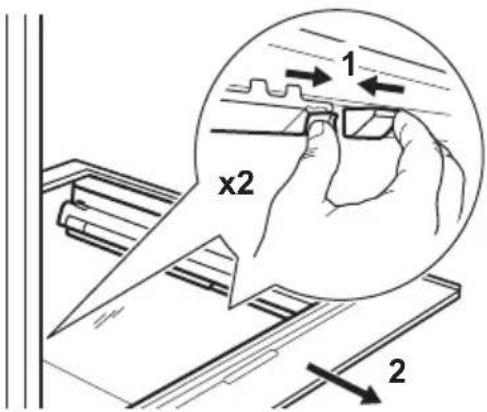 AEG EK7D19S1 - Removing the glass cover of the drawers - 1