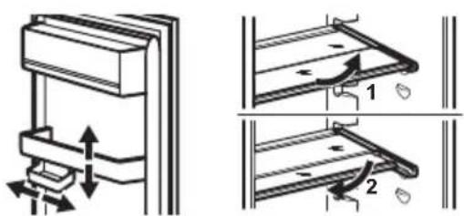 AEG NSC6N183ES - Positioning the shelves - 1