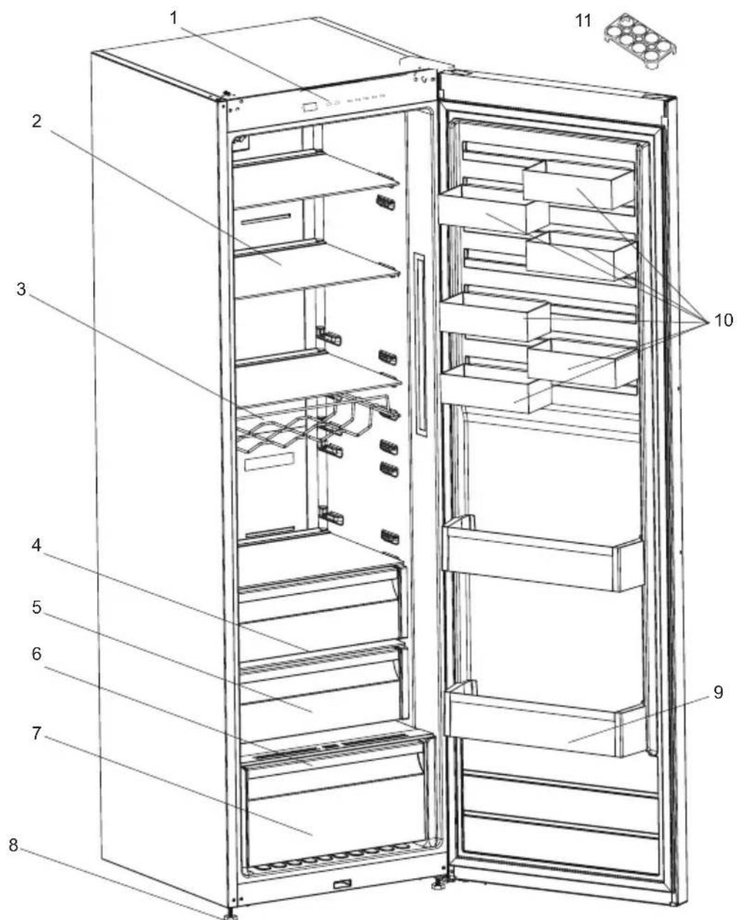 AEG ORK7M391DX - CAPITOLO 7. COMPONENTI DELL' ELETTRODOMESTICO E SCOMPARTI - 1