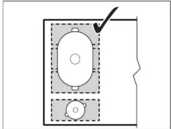 AEG NII64G00FB - Posición correcta del utensilio de cocina: - 1