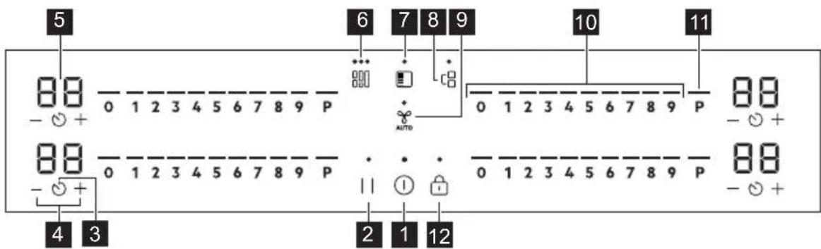 AEG NII64G00FB - Configuration du bandeau de commande - 1