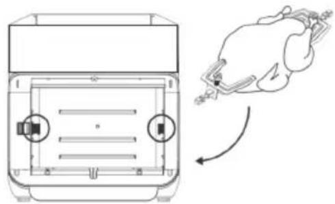 Prixton Cook Organics Pro Air - Utilisation des fourches et broche de rôtisserie - 4