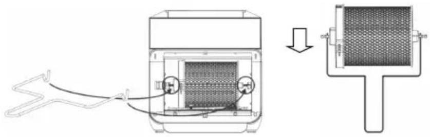 Prixton Cook Organics Pro Air - Utilisation de la cage de rôtisserie - 3