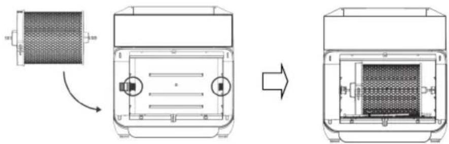 Prixton Cook Organics Pro Air - Utilisation de la cage de rôtisserie - 2