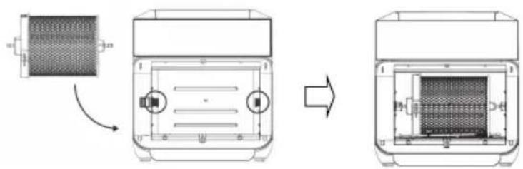 Prixton Cook Organics Pro Air - To use the rotisserie cage. - 2