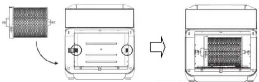 Prixton Cook Organics Pro Air - Per usare la gabbia girarrosto. - 2