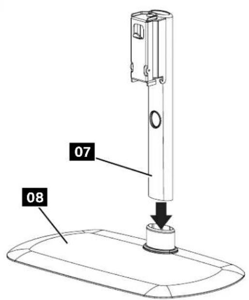 SANUS MFTVB1 - STEP 3 Attach Post to Base - 1