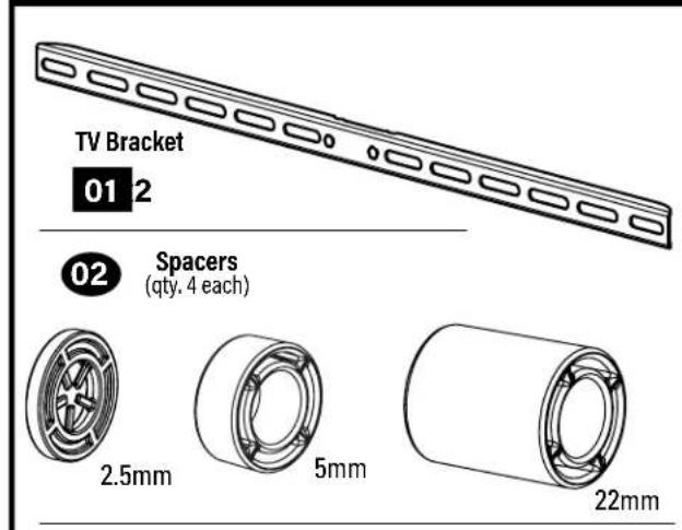 SANUS MFTVB1 - Supplied Parts and Hardware - 1