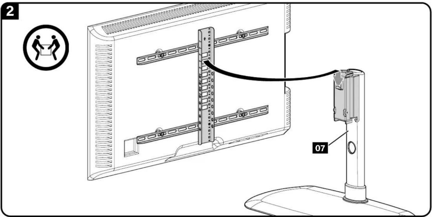 SANUS MFTVB1 - STEP 4 Attach TV to Post - 3