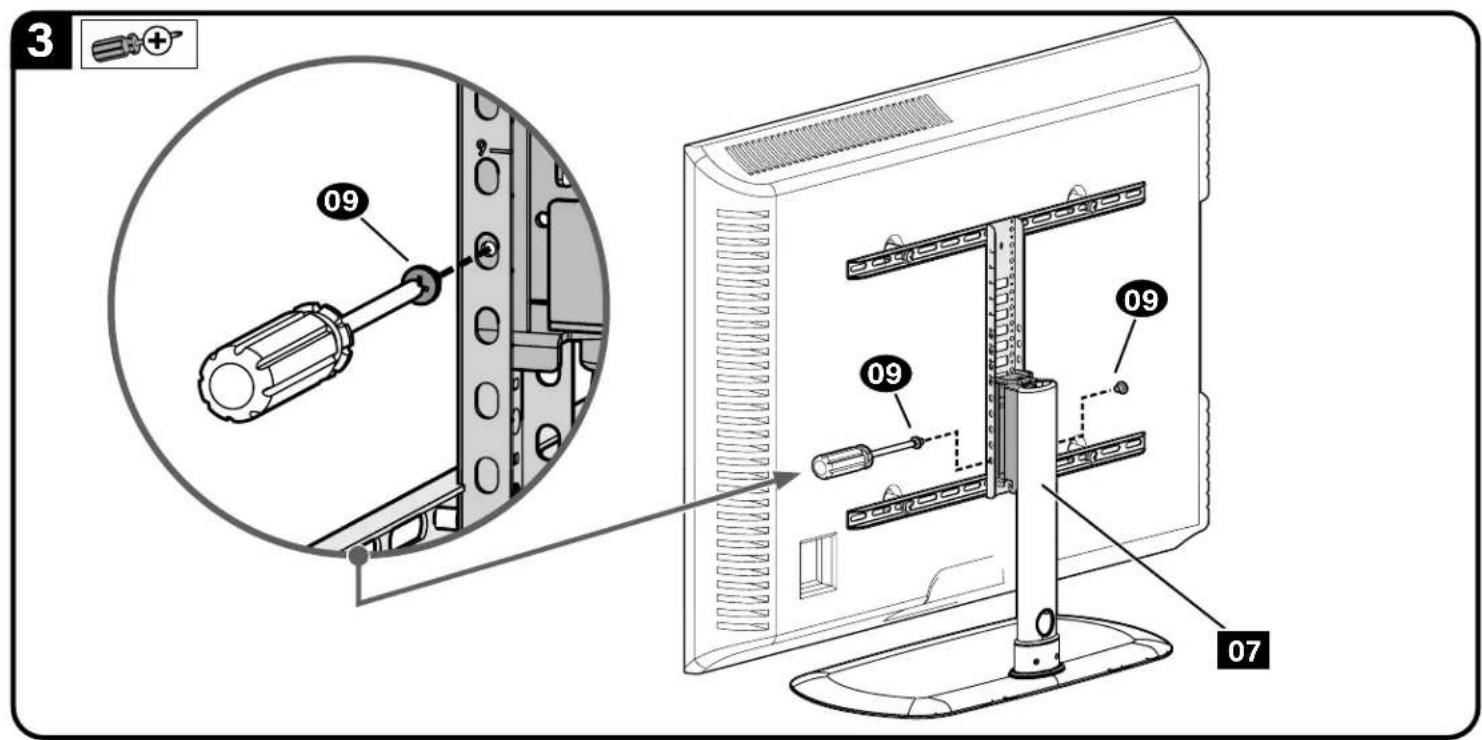 SANUS MFTVB1 - STEP 4 Attach TV to Post - 4