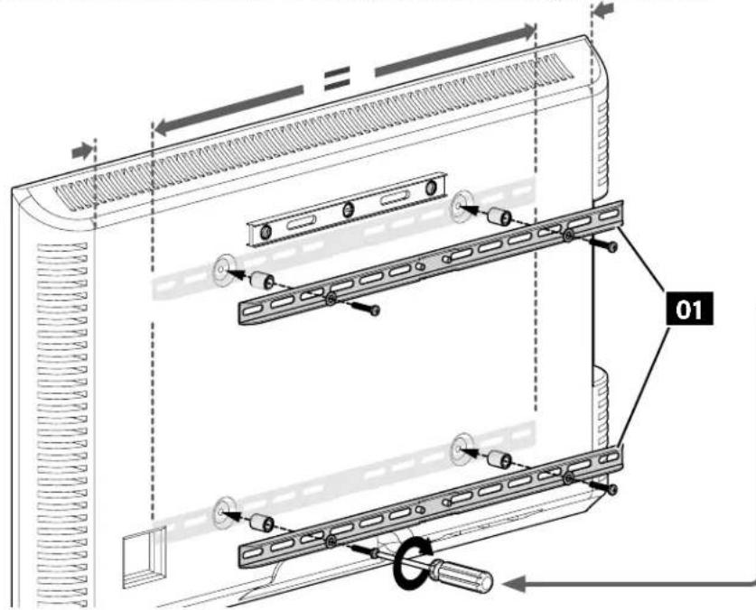 SANUS MFTVB1 - Attach Horizontal Brackets - 1