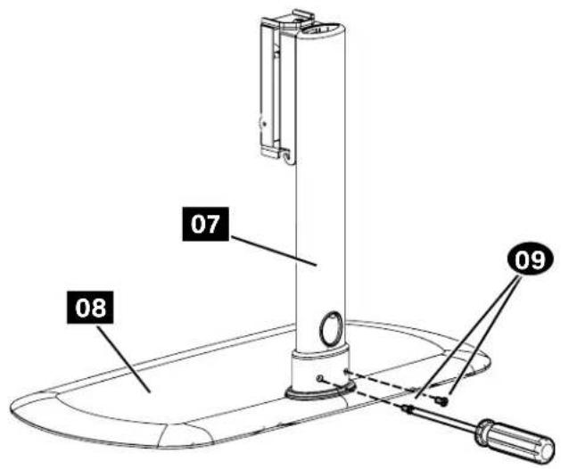 SANUS MFTVB1 - STEP 3 Attach Post to Base - 3