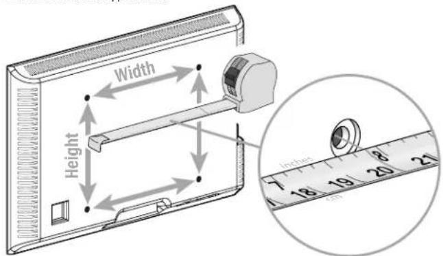 SANUS MFLF1 - Measure Your TV Hole Pattern - 1